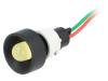 LY-D10-24AC/DC, Индикат.лампа: LED; вогнутый; 24ВDC; 24ВAC; Отв: O13мм; IP40, POLAM-ELTA