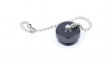 1302011109 Mini-Change 7/8"-16 UN External Thread Closure Cap Zinc Die-Cast with Black Epoxy with Loop
