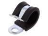 LKD11415 Хомуты; Oпетли: 14мм; W: 15мм; сталь; Материал корпуса: EPDM; W1
