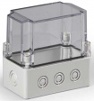 SPCK081313T Cubo S 75 x 125 x 125 мм, 50 мм основание, Pg выбивные отверстие, прозрачная кры