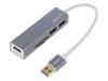 UA0306, Hub USB; USB 3.0; PnP и hot-plug; Кол-во портов: 3; 5Гбит/с; 150мм, LOGILINK