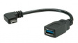 11.02.9031 Cable USB-C Plug - USB-A Socket 150mm USB 3.0 Black