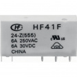 HF41F/24-Z Реле: электромагнитное; SPDT; Uобмотки:24ВDC; 6A/250ВAC; 6A/30ВDC