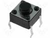 TACT-65K-F Микропереключатель; 1; SPST-NO; 0,05A/12ВDC; THT; 1Н; 6x6мм; 5мм