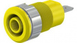 49.7044-24 Safety Socket 4mm Yellow 24A 1kV Nickel-Plated
