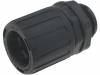 166-21003, Концевой разъем прямой; полиамид; черный; 16мм; UL94V-2; IP66, HellermannTyton