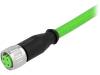 21349300477075 Вилка; M12; PIN: 4; "мама"; код D-Ethernet; 7,5м; изоляция: TPU