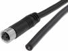 LTW8-03AFFM-SL7A01, Разъем: М8; 1м; "мама"; PIN:3; прямой; с амортизатором, с проводами, Amphenol