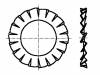 1963600, Шайба; зубчатая (внешние зубцы); M8; D=15мм; h=0,8мм; сталь, BOSSARD