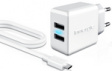POWERCOMBO PLUS 15 W dual USB charger with micro USB cable