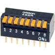 A6ER-8104 Переключатель: DIP-SWITCH; Кол-во секций:8; ON-OFF; 0,025A/24ВDC