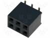ZL264-6DG Гнездо; штыревое; "мама"; PIN:6; вертикальный; 2,54мм; SMT; 2x3