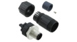 M12A-05BMMB-SL7001 M12 Straight Plug Sensor Connector, 5 Poles, A-Coded, Screw