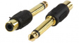 AC-021GOLD Audio Adapter, 1 x Jack Plug Mono 6.3 mm, 6.3/3.5 mm