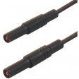 MLS GG 25/2.5 SCHWARZ / BLACK Safety test lead diam. 4 mm Black 25 cm 2.5 mm2 CAT III