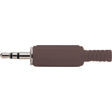 133-1-5, Jack plug diam.3.5 mm black 3 poles, Tai Yang