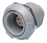 PKG.M0.4GL.LN, Chassis socket, model series 1P, 4-pin Poles 4 8 A 60 VAC, LEMO