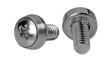CABSCRWS1224 Screws, Pack of 50 Pieces, 12-24 UNS, 14mm, Nickel-Plated Steel