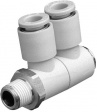 KQ2VD06-02S Twin threaded elbow