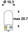 00570602 Сигнальная лампа накаливания W2.1x9.5d 6 VAC/DC 330 mA