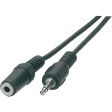 BB-1795 Extension cable audio stereo jack 3.5 mm 10 m Black