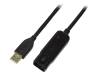 UA0263 Репитер USB; USB 1.1,USB 2.0; гнездо USB A, вилка USB A; черный