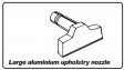 PHU-23 ESD Aluminium floor / upholstery nozzle, 125 mm
