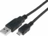 CU271-008-PB Кабель; USB 2.0; вилка USB A, вилка micro USB B; 0,8м; черный
