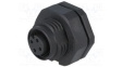 MSAP-04PFFS-SF8002 M12 Straight Socket Sensor Connector, 4 Poles, A-Coded, Solder
