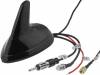 ANT.S05 Антенна; SHARK; АМ, FM, GPS, GSM; DIN, FME-A, SMA-A; черный; 12ВDC