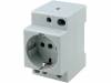Z-SD230, Штыревое гнездо Schuko; Монтаж: DIN; Вх: L+N, Eaton