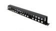 26.99.0304 Cable Management Panel for 19" Cabinets, 40 x 40mm, Metal, Black