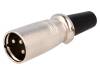 XLR-3W Вилка; XLR; "папа"; PIN:3; прямой; на провод