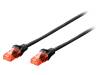 DK-1512-005/BL Patch cord; U/UTP; 5e; многопров; CCA; ПВХ; черный; 0,5м