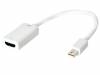 CV0036B, Кабель; вилка mini DisplayPort, гнездо HDMI; белый, LOGILINK