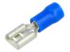 BM 00290 Наконечник: плоский; 6,3мм; 0,8мм; "мама"; 1,5?2,5мм2; обжим; синий