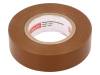 N-12 PVC TAPE 19MMX20M BROWN Лента: электроизоляционная; W:19мм; L:20м; D:0,15мм; коричневый