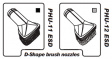 PHU-11ESD Brush nozzle, D-shaped