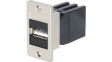 KCUAA2BKPM USB2 A to A Panel Mount Coupler