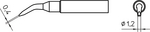 XNT 4X, Soldering Tip Chisel, bent 30° 1.2 mm, Weller