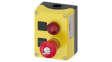3SU1802-0NA00-2AB2 Emergency Stop Switch Assembly with Indicator, 1NC + 1NO, Red / Yellow, 10 A, 24