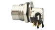 MSXS-08PFFR-SF7001 M12 Right Angle Socket Sensor Connector, 8 Poles, X-Coded, Solder