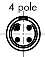 EGG.00.304.CLL Device socket, B-series 4-pin Poles 4 1 A 215 VAC/VDC