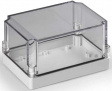 SPCP131810LT Cubo S 125 x 175 x 100 мм, 25 мм основание, глухая стенка, прозрачная крышка, PC