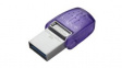 DTDUO3CG3/256GB USB Stick, DataTraveler microDuo 3C, 256GB, USB 3.1, Silver/Purple