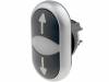 M22-DDL-S-X7/X7, Переключатель: двойной; 1; 22мм; черный; Подсвет: M22-LED; IP66, Eaton