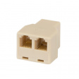 6/6F-F*2 Modular-T-adapter 3x RJ12 f/f/f 1:1 unshielded