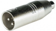 RND 205-00565 XLR connector Male / Female RCA 3 N/A Soldering silver