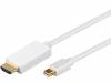 MC.2210.1112.010WH Кабель; DispalyPort 1.1; вилка mini DisplayPort, вилка HDMI; 1м