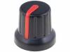 GTC6D3-16X14-C, Ручка; миниатюрный,с указателем; Oоси: 6,35мм; черный, SR PASSIVES